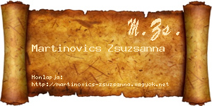 Martinovics Zsuzsanna névjegykártya