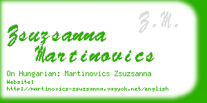 zsuzsanna martinovics business card